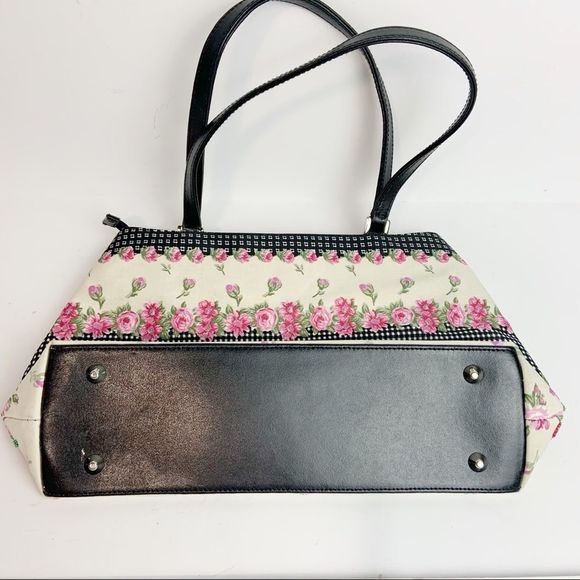 Vintage Isabella Fiore Floral Sequin Handbag Tote - Picture 4 of 9